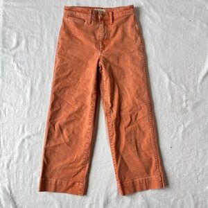 Madewell Orange High Waisted Wide Leg Jeans - Size 24
